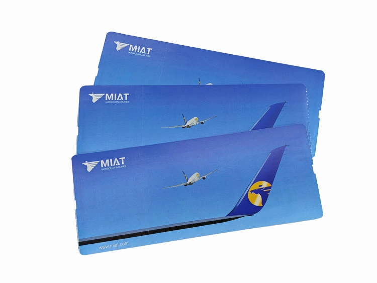 Airline Boarding Pass Paper Boarding Card Booking Flight Air Ticket High Quality Custom Cheap Thermal Paper