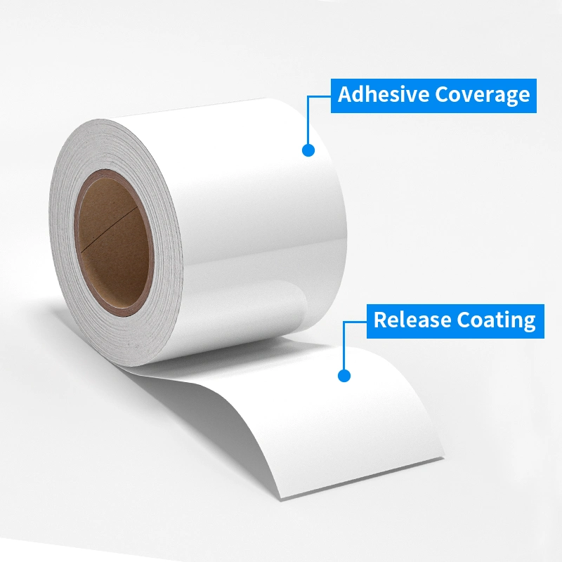 High Quality Custom Liner Less Printed Self Adhesive Direct Thermal Labels Roll with Without Liner