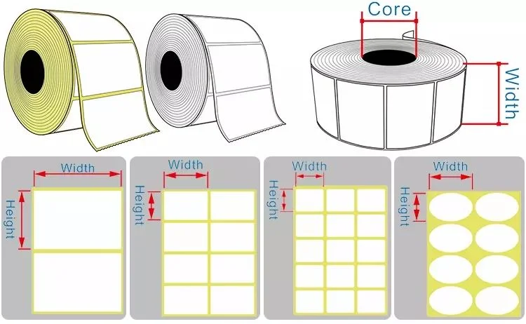 Good Quality Top Coated Self Adhesive Direct Thermal Label Paper in Jumbo Roll for Shipping Logistics Sticker Label