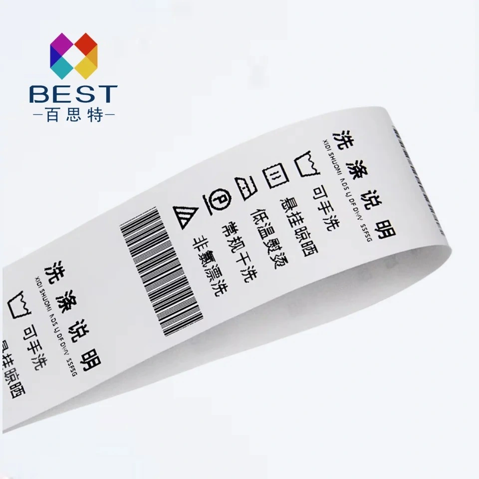 Washable Nylon Taffeta Label Ribbon for Printing Garment Care Label