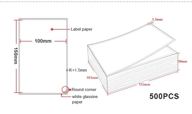 A6 Thermal Paper 100mm X 150mm Waterproof Scratch Resistant Label Sticker Barcode Print Airway Bill Shipping Label