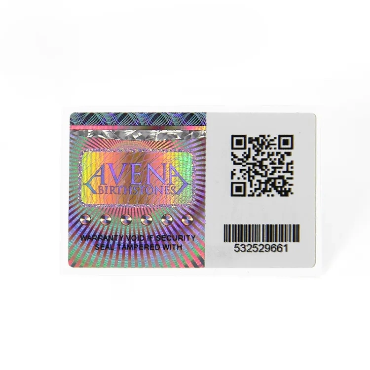 3D Hologram Sticker Holographic Security Label with Qr Code