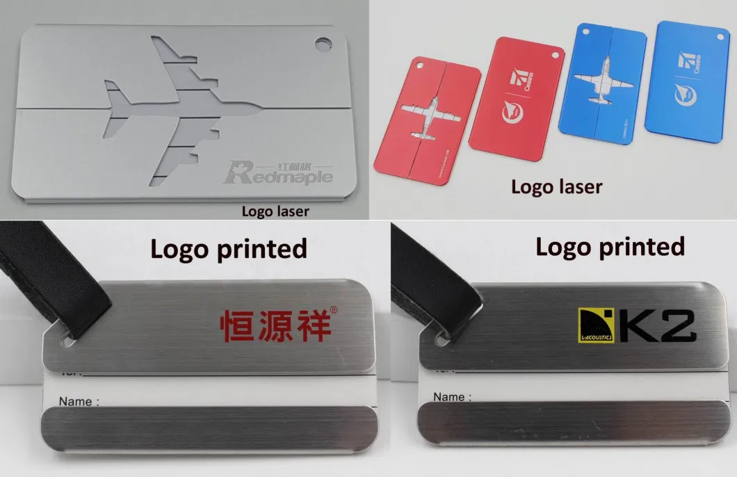 Personalized Luggage Tags Stainless Steel Airplane Luggage Tag for Travel