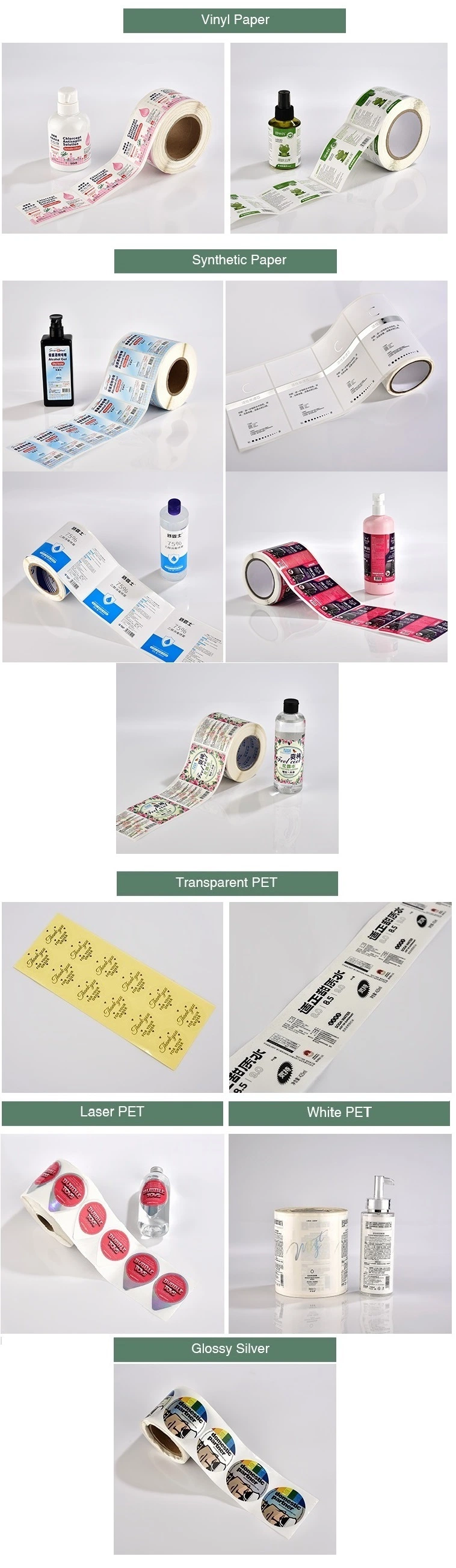 Custom Printing Offset Printing Vinyl sticker Roll Self Adhesive Waterproof Logo Stickers Label