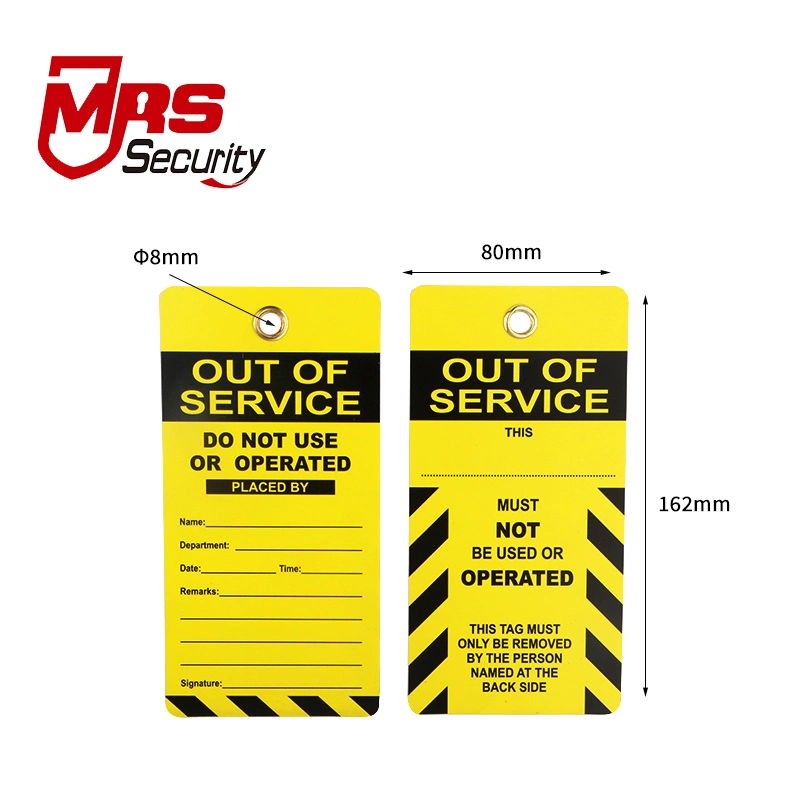 Industry Colorful Writable Safety Lockout Tagout PVC Outdoor Indoor Lockout Tag