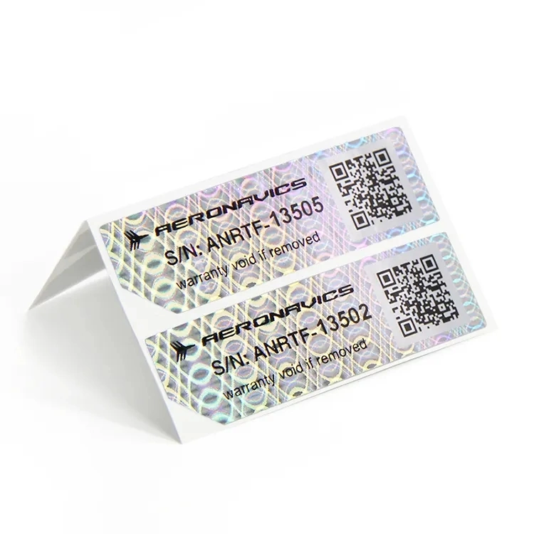 3D Hologram Sticker Holographic Security Label with Qr Code