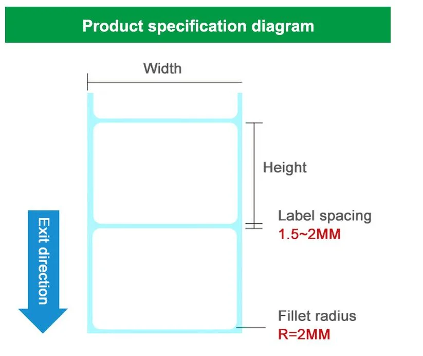 Direct Thermal Label 4X6 Thermal Stickers Barcode Label for Printer