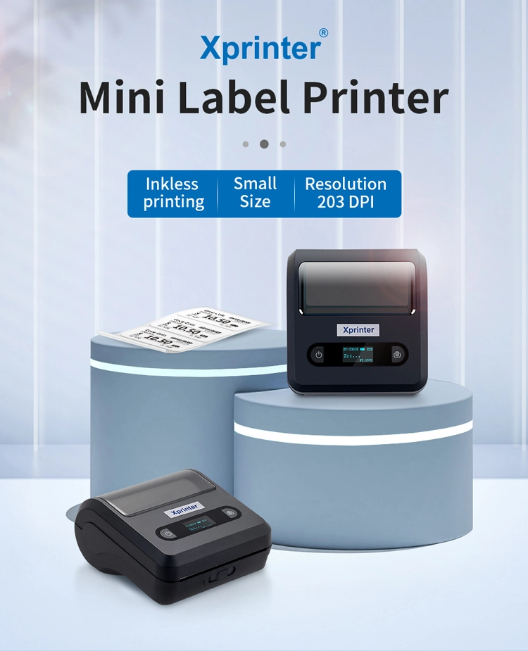 Xprinter Label Printer Portable 80 Mm Thermal Printer XP-P3301B Label Bluetooth Printer