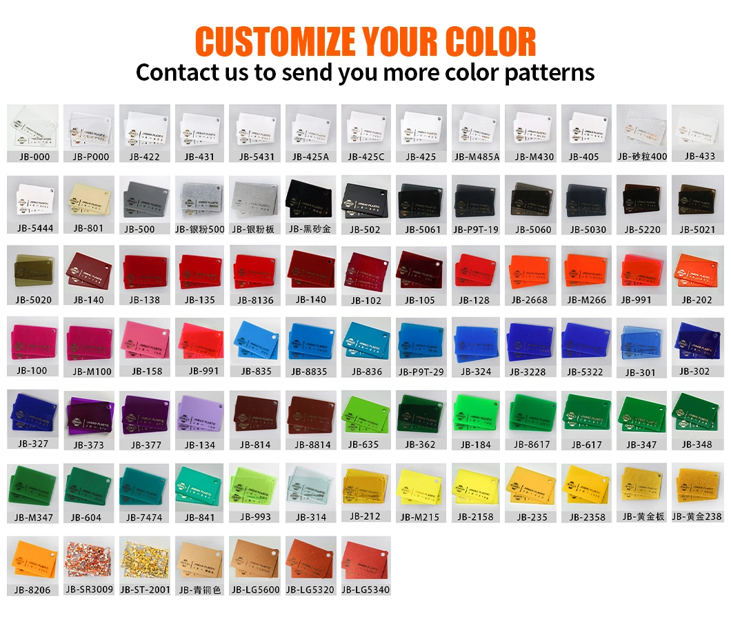 Customized Opaline Grey Jinbao Coloured Kitchen Scratch Proof Blurred Custom Acrylic Sheet Cast-Acrylic