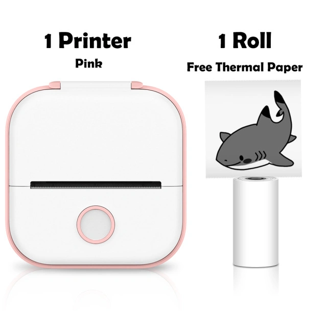 Mini Printer Kids Study Photo Mobile Phone Handheld Card Sticker Label Mini Portable Thermal Printer