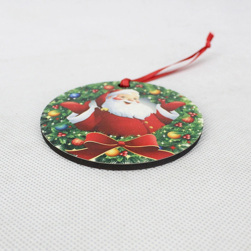 Rts Sublimation Blank White MDF Hardboard Wooden Christmas Tree Xmas Hanging Ornaments Tags Labels for White Sublimation Transfer