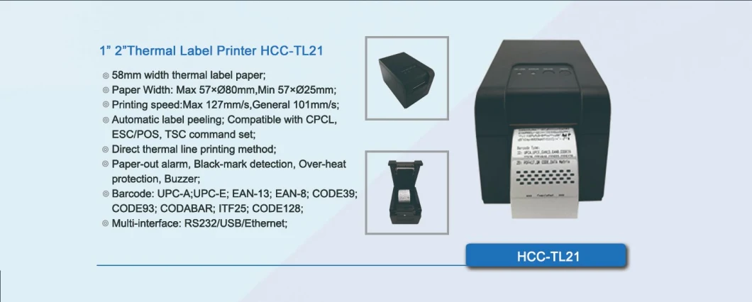 4 Inch Direct Thermal Barcode Label Printer Hcc-Tl51