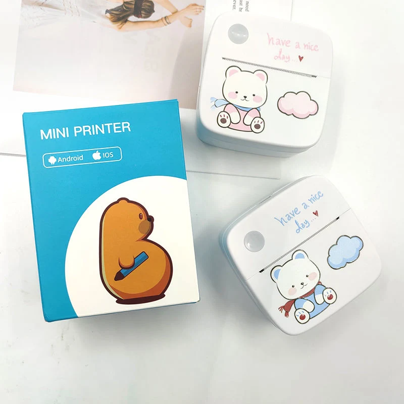 Easy to Carry New Mini Portable Thermal Pocket Mobile Printer Stickers Label Photo Wireless Printer