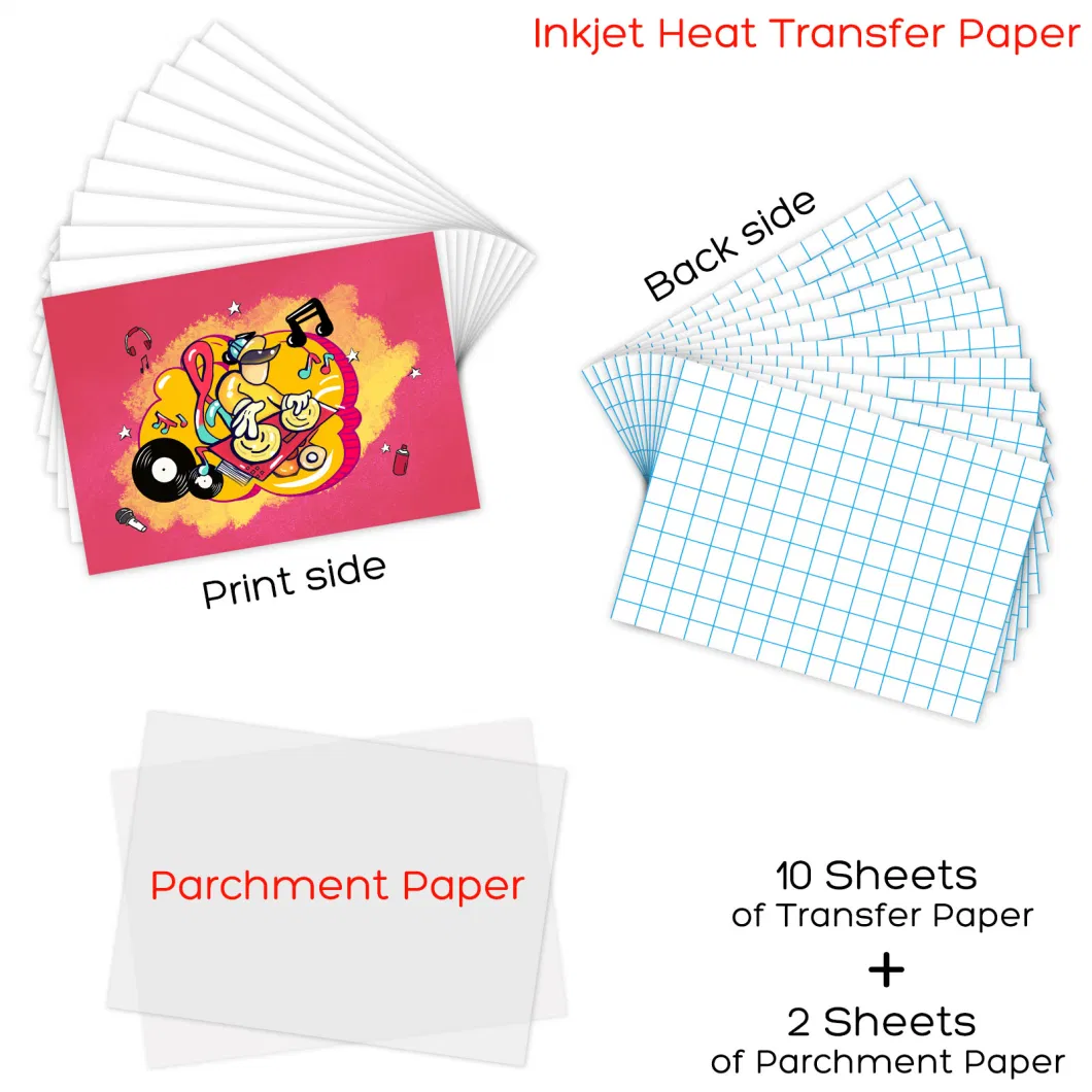 Thermal Transfer Paper Mini Printer Bulks of Transfer Paper a B Heat Transfer Paper for Hot T-Shirts Textile