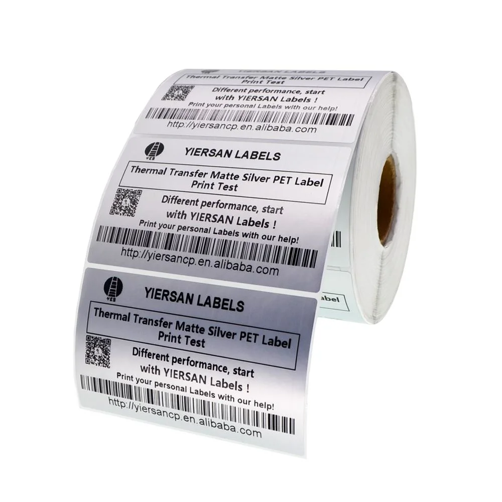50 Mic Good Quality Pet Matt Silver Self Adhesive Label Paper Label Paper Jumbo Roll Flexo Jumbo Roll