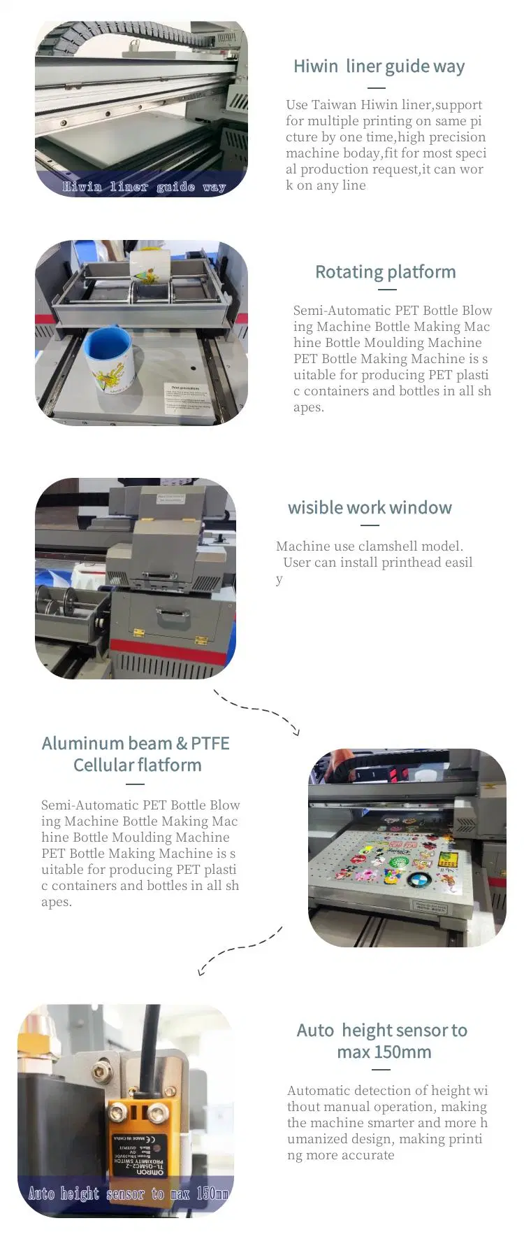 High Speed 4060 UV Printer A2 for Label Printing Machine UV LED Inkjet Printers 4060 with Rotary Print Bottles/Label Printers