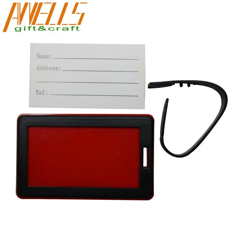 Colorful Rubber PVC ID Tags Business Card Holder for Luggage Baggage Travel Identifier for Attaching to Backpacks