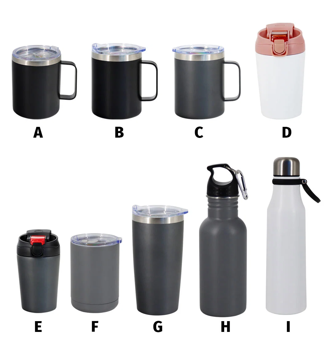 Drinkware Wholesale Double Wall Vacuum Cup Insulated Coffee Iced Cup Wine Tumbler Cup with Lid Straw