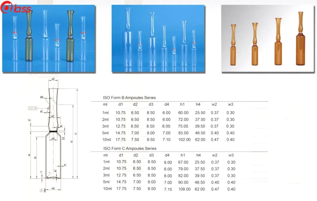 Tubular Glass Vial with Tear off Plastic Cap /PP Plastic Tamper Proof Cap