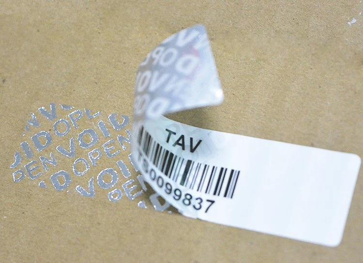 Security Label Warranty Silver Void Tamper Evident Polyester Anti Fake Label