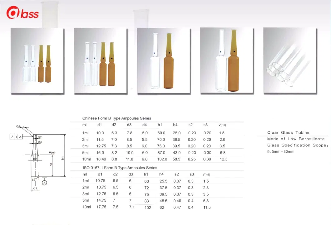 Tubular Glass Vial with Tear off Plastic Cap /PP Plastic Tamper Proof Cap