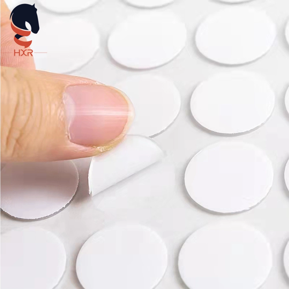 Round Die Cutting Clear Flexible Double Sided Adhesive Sheet Sticker