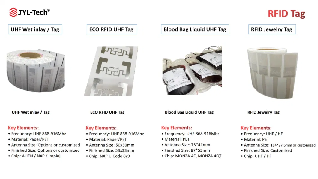 UHF Hf RFID NFC Inlay Label Tag Dual Frequency RFID Labels for Supply Chain Inventory Management