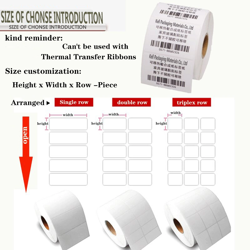 50 mm X 40 mm Top Thermal Paper Rolls 30 Rolls /100 Rolls Per Box