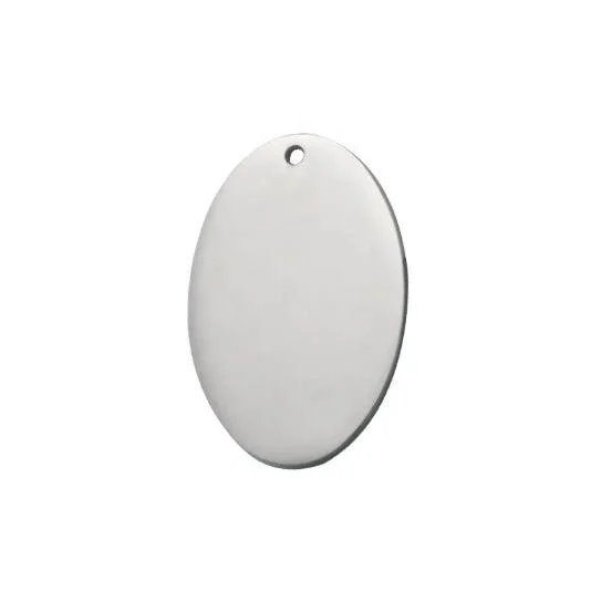 Oval Stainless Steel Blank Tag (20Y557)