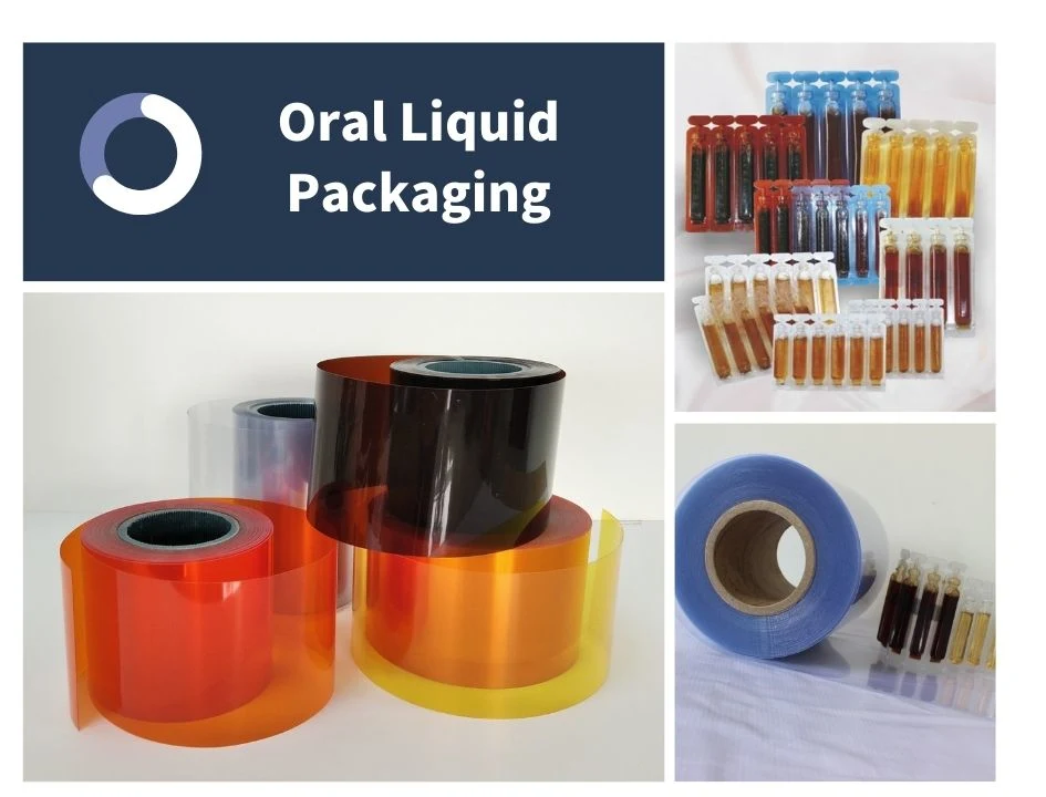 0.3mm Clear PVC/PVDC/PE PVC/PE Film for Medicine Oral Liquid Package