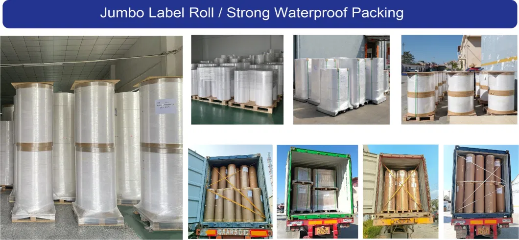 Custom Logo Direct Thermal Shipping Label Printing Free Sample Blank Waterproof
