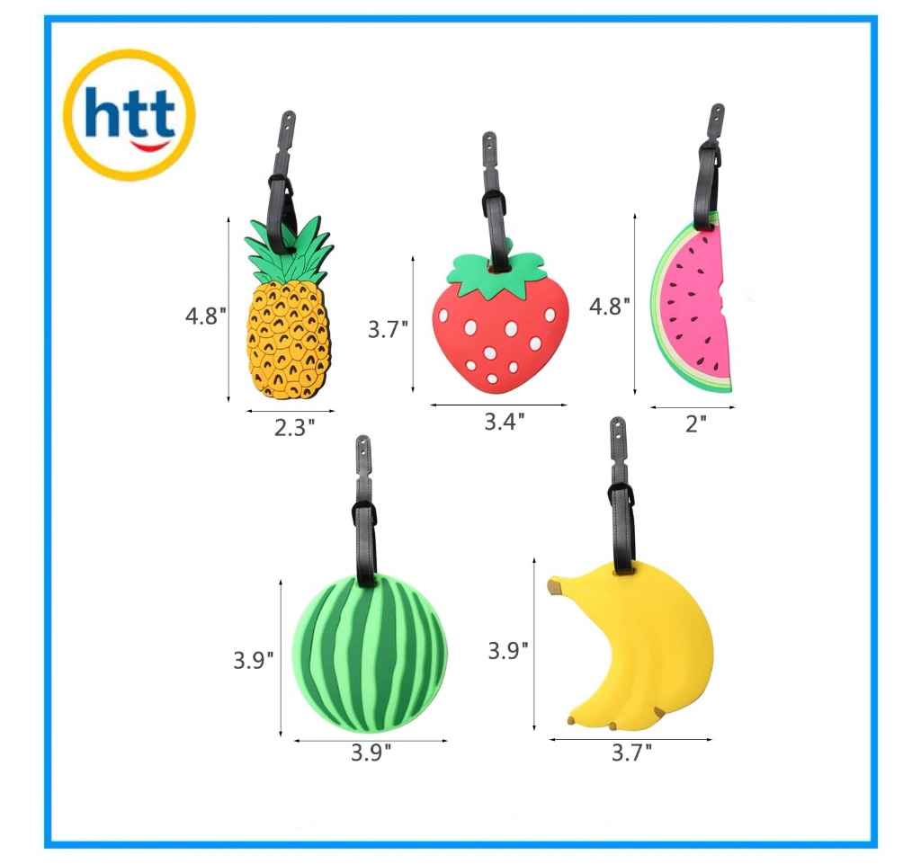 Custom Promotion Gift Colorful Fruits Luggage Tags Baggage