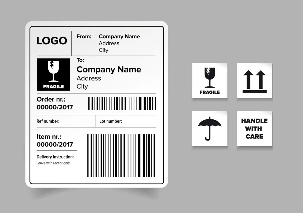 China Direct Manufacturer OEM Custom Labels Blank Label Direct Thermal Label 100X 150X250PCS