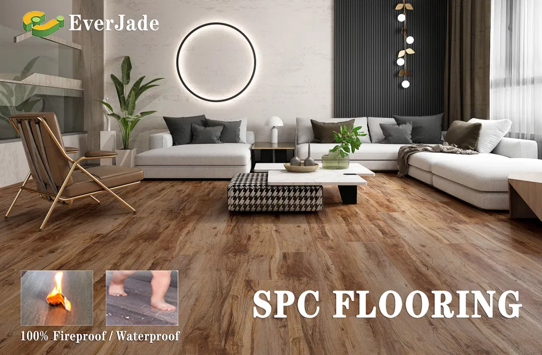 Free Sample Waterproof Plastic Stone Composite Vinyl Plank Flooring Click Spc Flooring