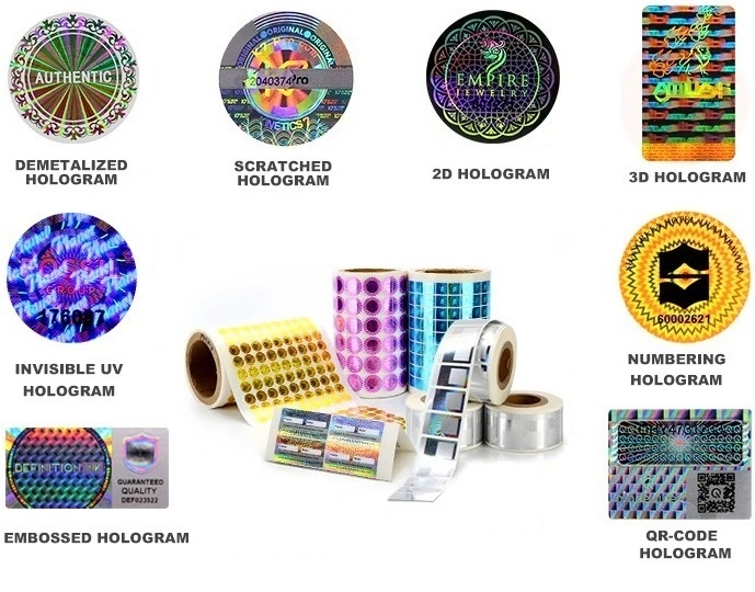 Custom Good Quality Printed Holographic Void Sticker Hologram Warranty Security Label Anti Counterfeit Labels &amp; Tamper Proof Labels
