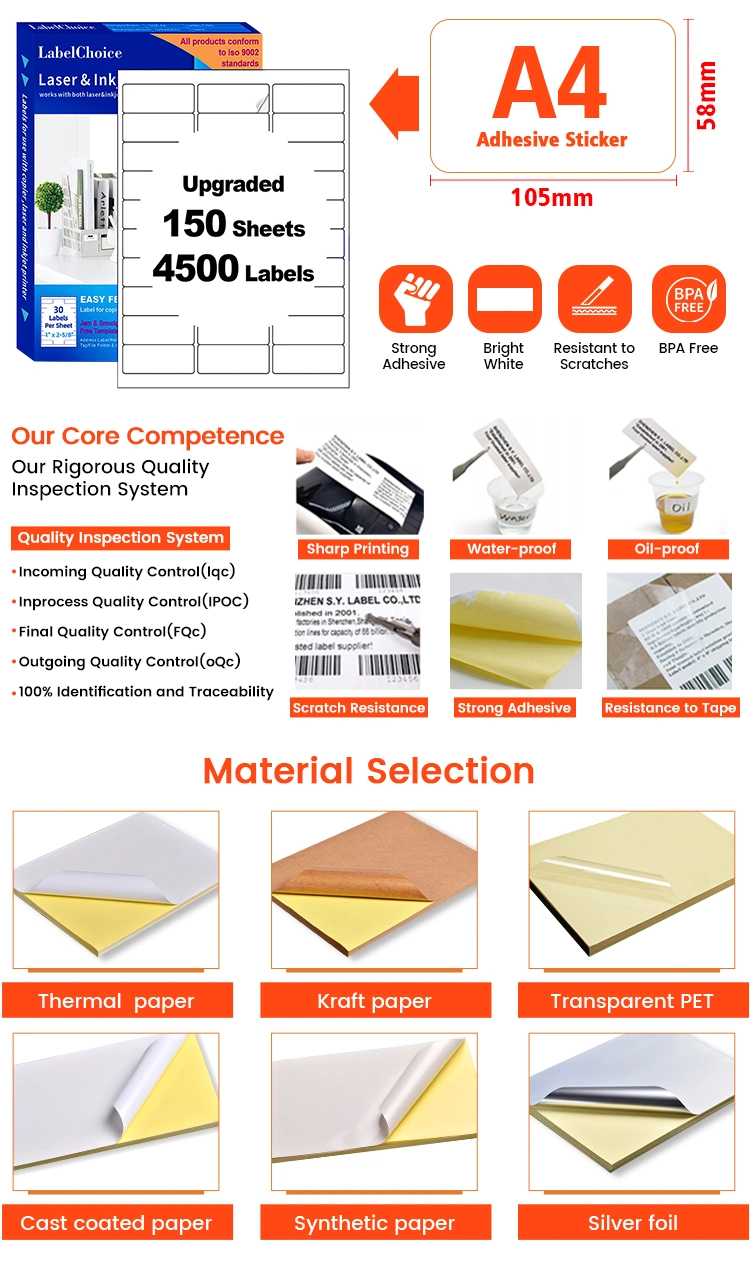 2 A5 Sheet Labels Per Sheet 210 mm X 148.5 mm