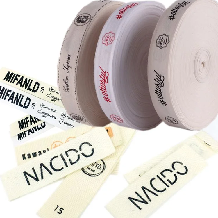 Garment Tag Custom Private Name Silk Screen Printed Instruction Polyester Satin Ribbon Tape Wash Care Label