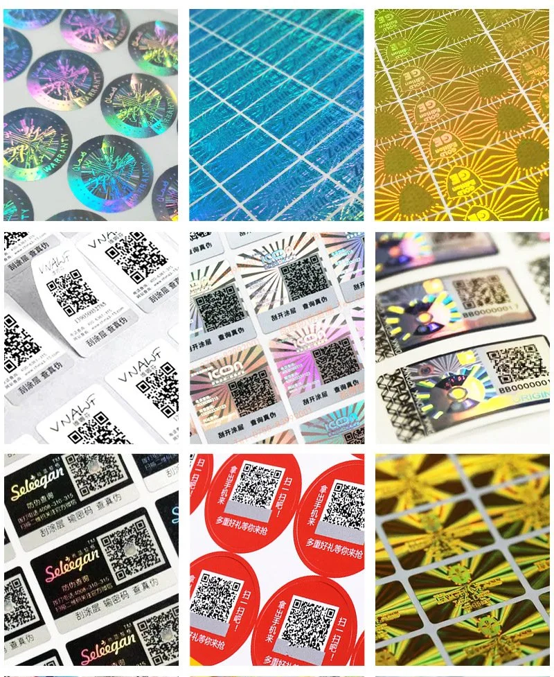 Fama Certificate Variable Code Sticker Holographic Variable Data Qr Code Custom Sticker Bottle Anti-Counterfeit Label