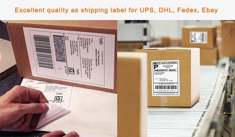 Coditeck 4 X 6 Direct Thermal Shipping Packaging Labels Fanfold 500PCS/Fold Waterproof Anti Oil Anti Scratch