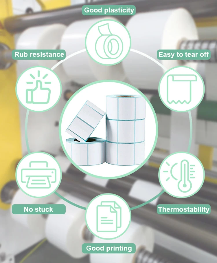 Direct Thermal Label Barcode Labes 90*50mm Self Adhesive Thermal Shipping Labels