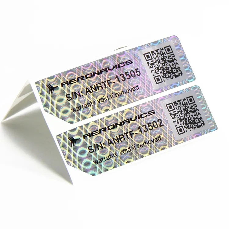 3D Hologram Sticker Holographic Security Label with Qr Code