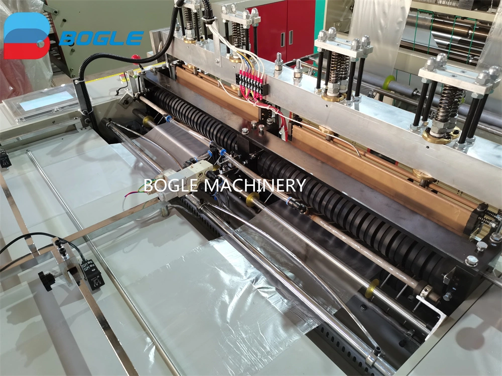 Full Automatic High Speed Double Lanes Heat Cutting Sotre Grocery Shop Food Fruit Packaging Polythene HDPE LDPE Nylon Degradable Pbat PLA Poly Plastic Bag Maker