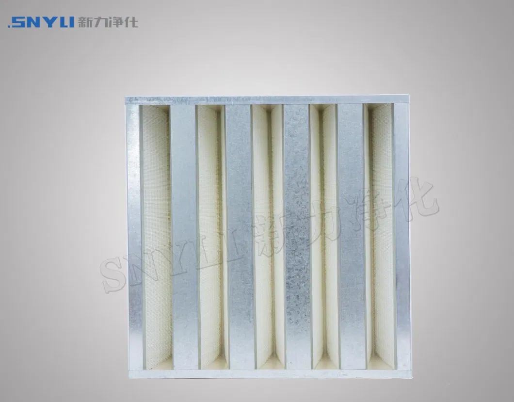 V Cell Filter Medium Efficiency Combined V Bank Air Filter for Air Purification System