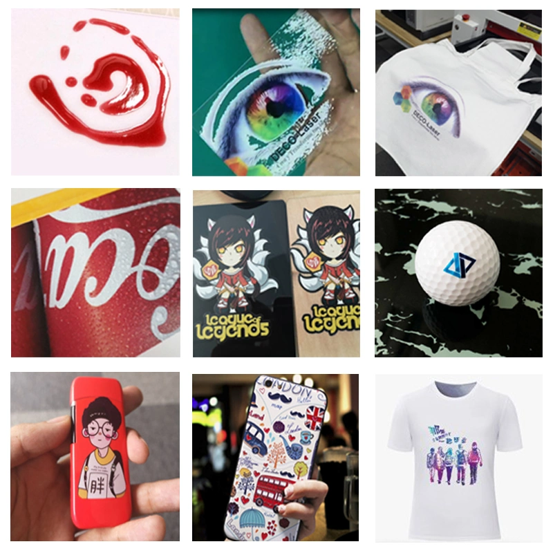 Mini UV Flatbed Cylinnal Printer Dtf Sticker/Phone Case/Mug/Pen/Golf Printer with A3 Format Inkjet Digital Printing Machine