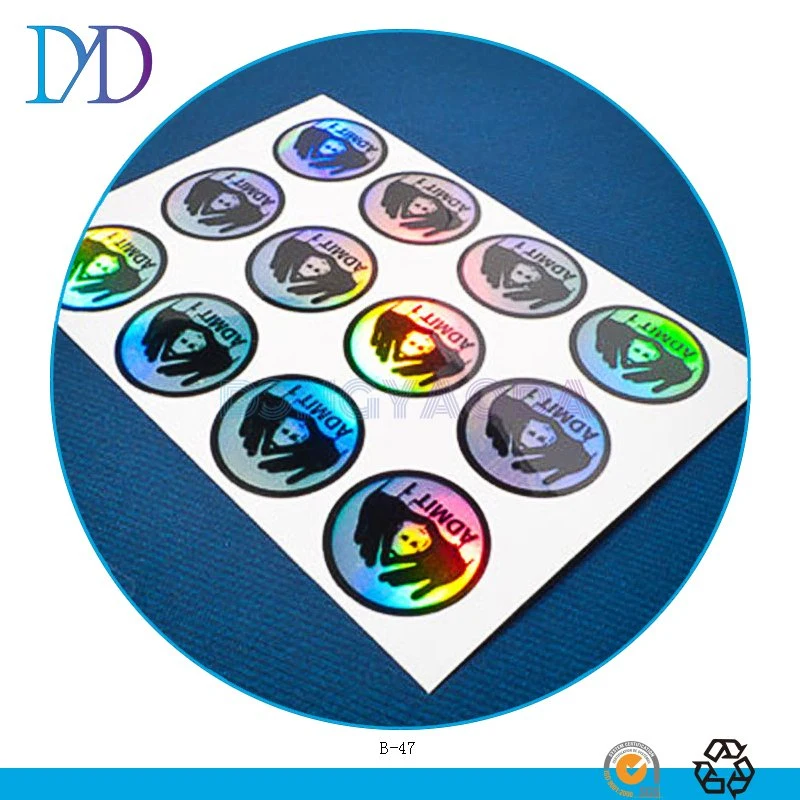 Customized Anti-Counterfeit Seal Sticker Anti-Tamper Holographic Label