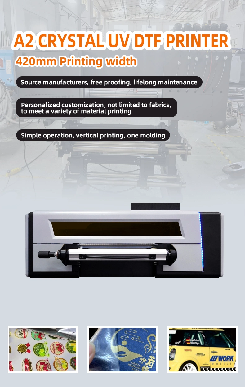 Vigojet Roll to Roll 3D Inkjet UV Dtf Printer with Roller Printing Machine for Crystal Label