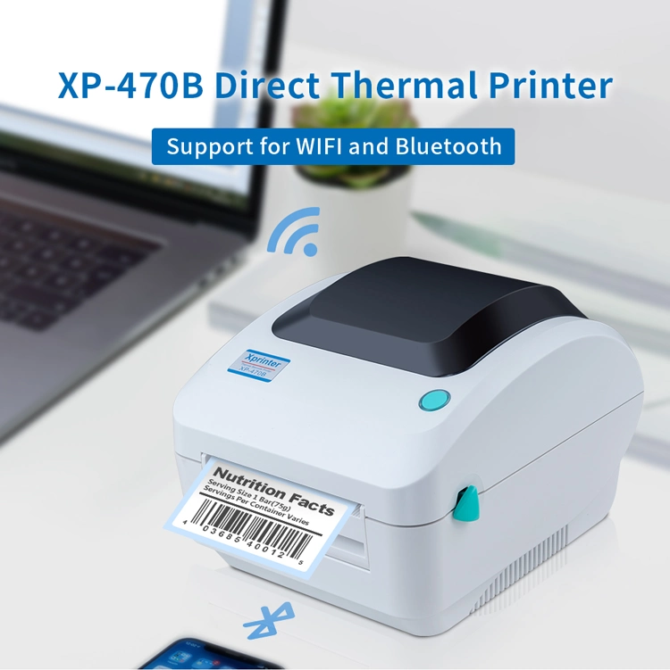 Xprinter XP-470B Thermal Barcode Printer Label Printer With USB Bluetooth WIFI Optional