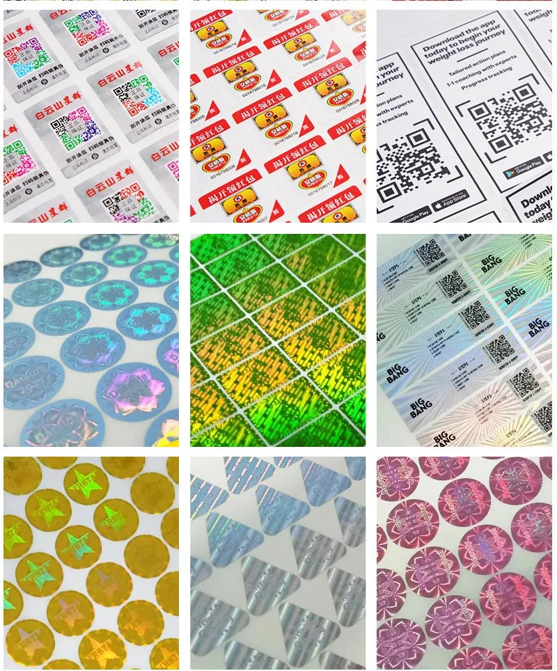 Fama Certificate Variable Code Sticker Holographic Variable Data Qr Code Custom Sticker Bottle Anti-Counterfeit Label