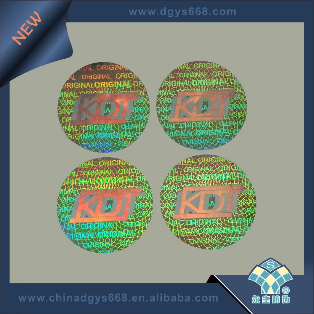 Custom Made Micro Text Clr Security Hologram Laser Sticker Labels