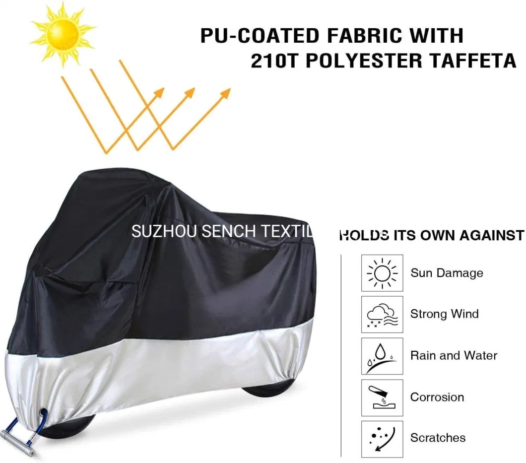 Amazon Motorcycle Cover Supplier Waterproof Outdoor Motorcycle Cover with Lock Holes, All-Weather Protection Tear-Proof Heavy-Duty, Fits up to 108&quot; Motors Bikes